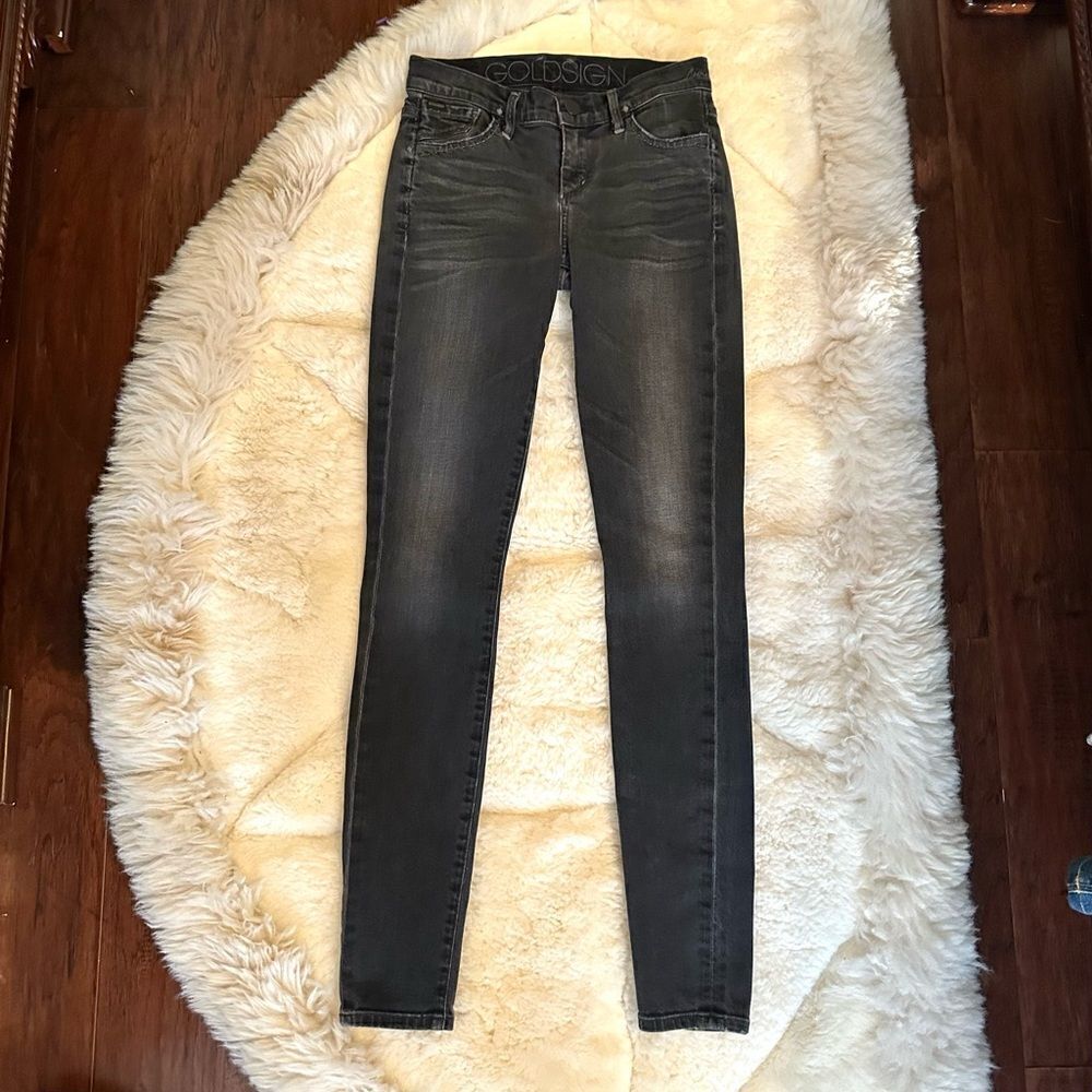 Goldsign Lure distressed black skinny jeans size 2 or 4